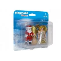 Playmobil Święta - Santa and Christmas Angel 9498 - Figurki dla dzieci - miniaturka - grafika 1