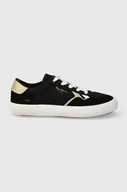Trampki damskie - Pepe Jeans tenisówki PLS31556 damskie kolor czarny TRAVIS BRIT W - miniaturka - grafika 1