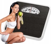 Wagi łazienkowe - Klasyczna Waga Łazienkowa Mechaniczna Czarna Analogowa 136kg Prosta Obsługa - miniaturka - grafika 1