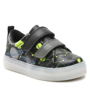 Buty dla chłopców - Sneakersy CLARKS - Flare Cosmo K 261649407 Black Combi - grafika 1