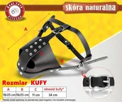 Kagańce dla psów - Chico Kaganiec skórzany tuba czarna amstaff - miniaturka - grafika 1