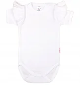 Body dla niemowląt - Body KRÓTKI rękaw z FALBANKĄ BIAŁE r 104 KLEKLE - miniaturka - grafika 1