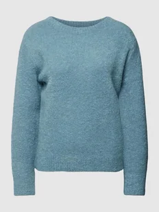 Sweter z dzianiny z fakturowanym wzorem - Swetry damskie - miniaturka - grafika 1