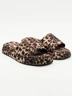 Klapki i japonki damskie - Bellucci Klapki w kolorze beżowo-brązowym - miniaturka - grafika 1