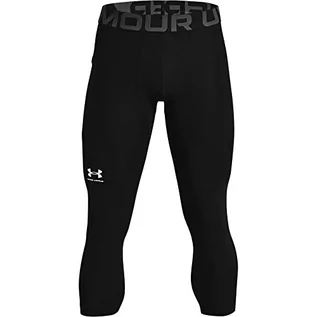 Legginsy - Under Armour UA HG Armour męskie legginsy 3/4, wygodne i wytrzymałe legginsy sportowe 3/4 dla mężczyzn, lekkie i elastyczne spodnie treningowe z dopasowaniem kompresyjnym - grafika 1