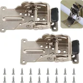 Zawiasy, okucia i inne akcesoria - Podpórki składane, 2 sztuki, ze stali nierdzewnej w kolorze srebrnym, wytrzymałe, z samoblokującym zawiasem i przedłużeniem do składanych nóg stołu i - miniaturka - grafika 1