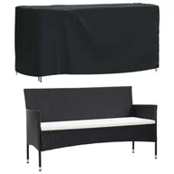 Pokrowce na meble ogrodowe - vidaXL Pokrowce na meble ogrodowe 2 szt. czarne 180x70x90 cm Wodoodporne - miniaturka - grafika 1
