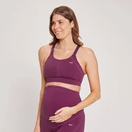 Biustonosze - Stanik sportowy dla kobiet w ciąży lub karmiących z kolekcji MP Maternity – ciemny fiolet - S - miniaturka - grafika 1
