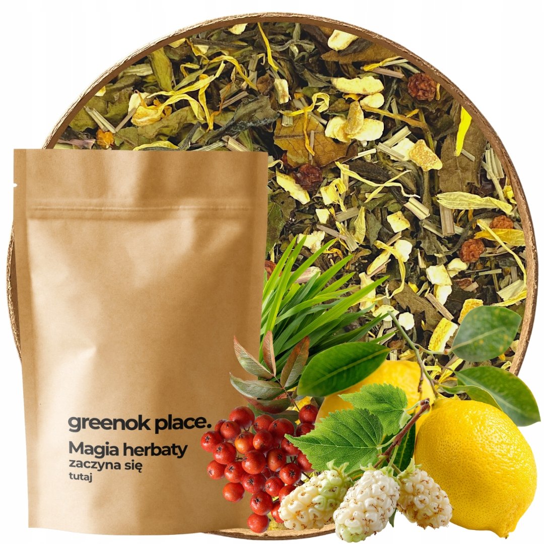 Herbata biała Słońce Sycylii 1000g pai mu tan cytryna przeziębienie