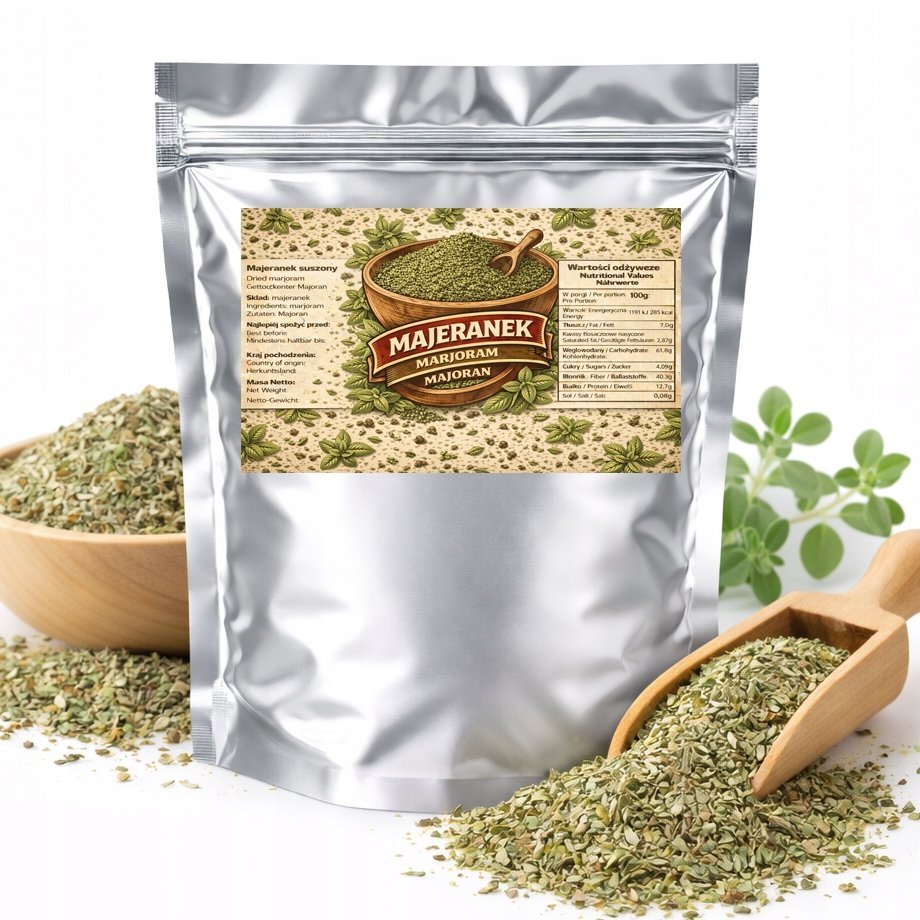 Majeranek Suszony - naturalny 100% PREMIUM, świeży aromat do potraw 100g