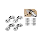 Zawiasy, okucia i inne akcesoria - Zawias niewidoczny, wpuszczany, 3" 90°, ze śrubami, do drzwi szafek bezramowych, 2 sztuki - miniaturka - grafika 1