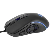 Myszki - GEMBIRD GAMINGOWA MYSZ USB Z PODŚWIETLENIEM RGB RAGNAR RX500 10 PRZYCISKÓW, 7200DPI, CZARNA - miniaturka - grafika 1