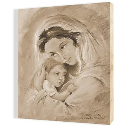 Obraz religijny na płótnie Matka Boża z Dzieciątkiem Jezus - Ikony i obrazy sakralne - miniaturka - grafika 1