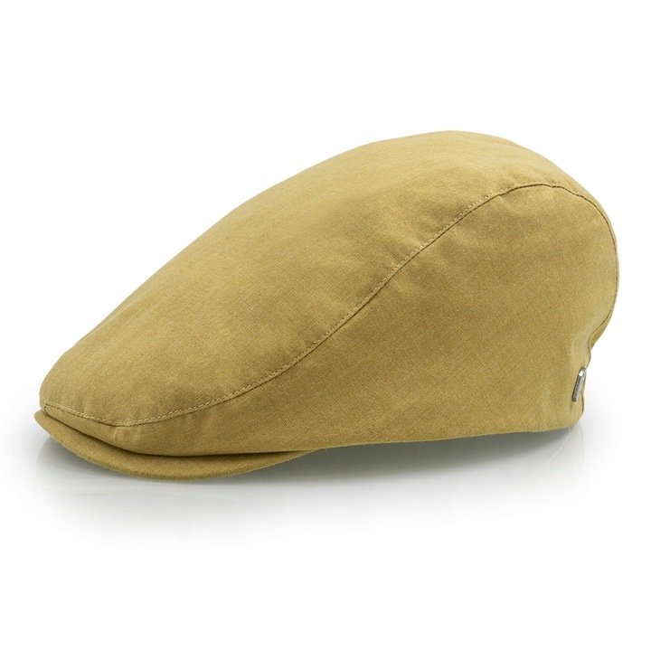 Kaszkiet letni czapka męska 100% bawełna żółty