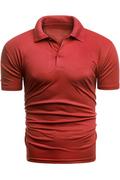 Koszulki męskie - koszulka polo Eutex02 - czerwona - Risardi - miniaturka - grafika 1