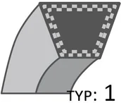 Akcesoria do kos i kosiarek - Pasek Cedrus Napęd Noży Traktorek Challenge Starjet Część Oryginalna /17X1495/ N272731239 - miniaturka - grafika 1