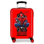 Walizki - MARVEL Marvel Spiderman Geo Red Cabin walizka 37 x 55 x 20 cm, sztywny zamek szyfrowy ABS, 34 l, 2,6 kg, 4 podwójne kółka bagaż ręczny 2411762 - miniaturka - grafika 1