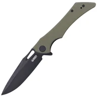 Noże - Nóż składany Kubey Raven Green G10, Dark Stonewashed AUS-10 by Jelly Jerry (KB245I) - miniaturka - grafika 1
