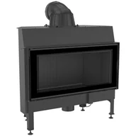 Kominki wolnostojące - Kratki.pl Marek Bal Kominek powietrzny stalowy NADIA 14 kW  200 Black NADIA/14/BLACK - miniaturka - grafika 1