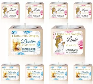 10 szt. Świeczka świecznik Podziękowanie Komunia / - Świeczniki 10 szt. Świeczka świecznik Podziękowanie Komunia / - Świeczniki - miniaturka - grafika 1