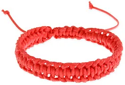 PLECIONKA CZERWONA ZE SZNURKA kolor czerwony styl surferski styl żeglarski węzeł dla niego dla niej (ar2513) - Bransoletki - miniaturka - grafika 1