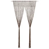 Zasłony - Zasłona z makramy, kolor taupe, 140 x 240 cm, bawełna - miniaturka - grafika 1