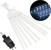 Oświetlenie świąteczne - Dekoracja świąteczna Springos Meteory 288 LED kurtyna świetlna lampki zewnętrzne IP44 biały zimny UNIWERSALNY - miniaturka - grafika 1