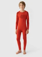 Pozostała odzież narciarska - Bielizna termoaktywna bezszwowa komplet dziecięca 4F 4FJRAW24USEAU252-62S Czerwony 128/134 - miniaturka - grafika 1
