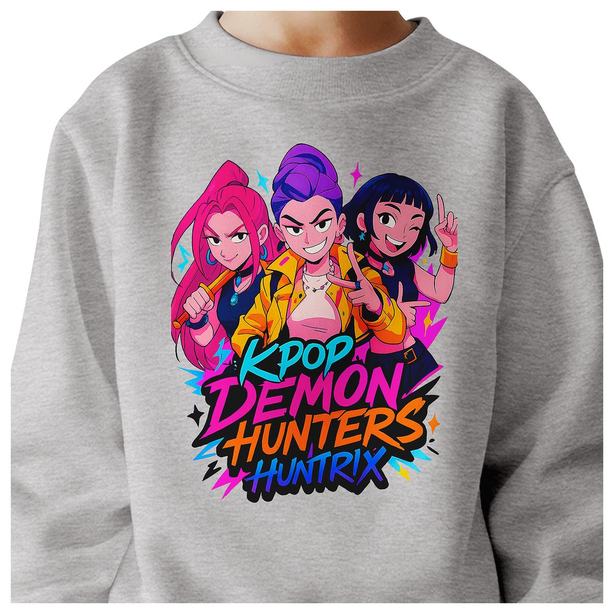 BLUZA DZIECIĘCA KPOP DEMON HUNTERS HUNTRIX 134-140 BAWEŁNIANA JAKOŚĆ