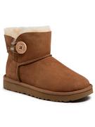 Śniegowce damskie - Ugg Buty W Mini Bailey Button II 1016422 Brązowy - miniaturka - grafika 1