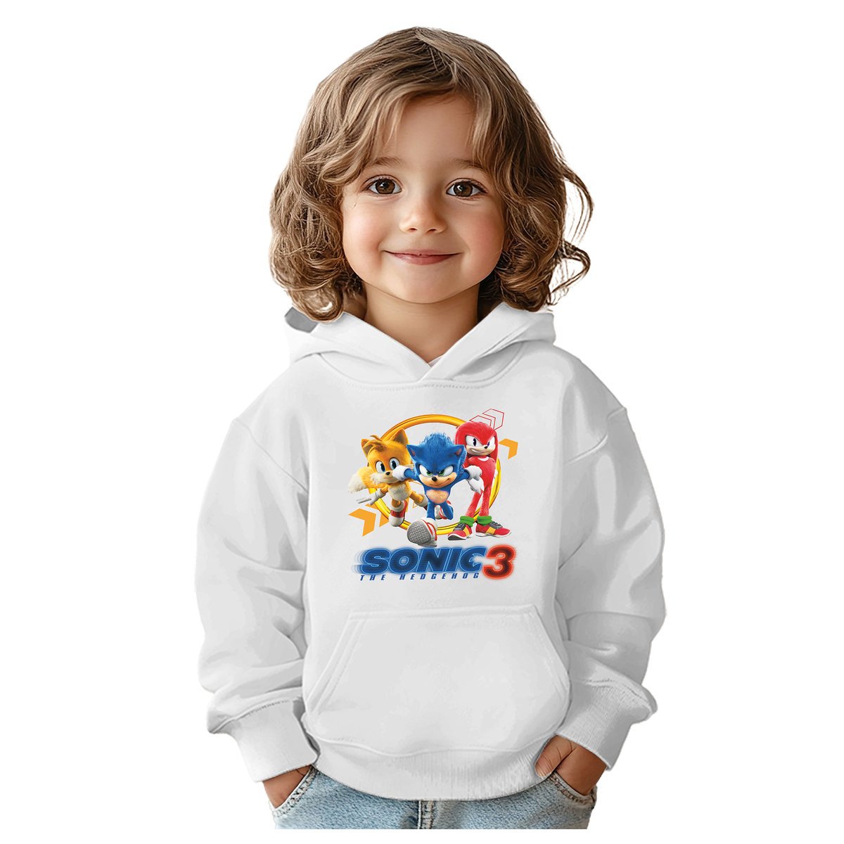 BLUZA DZIECIĘCA SONIC 3 104 Z KAPTUREM BAWEŁNIANA JAKOŚĆ