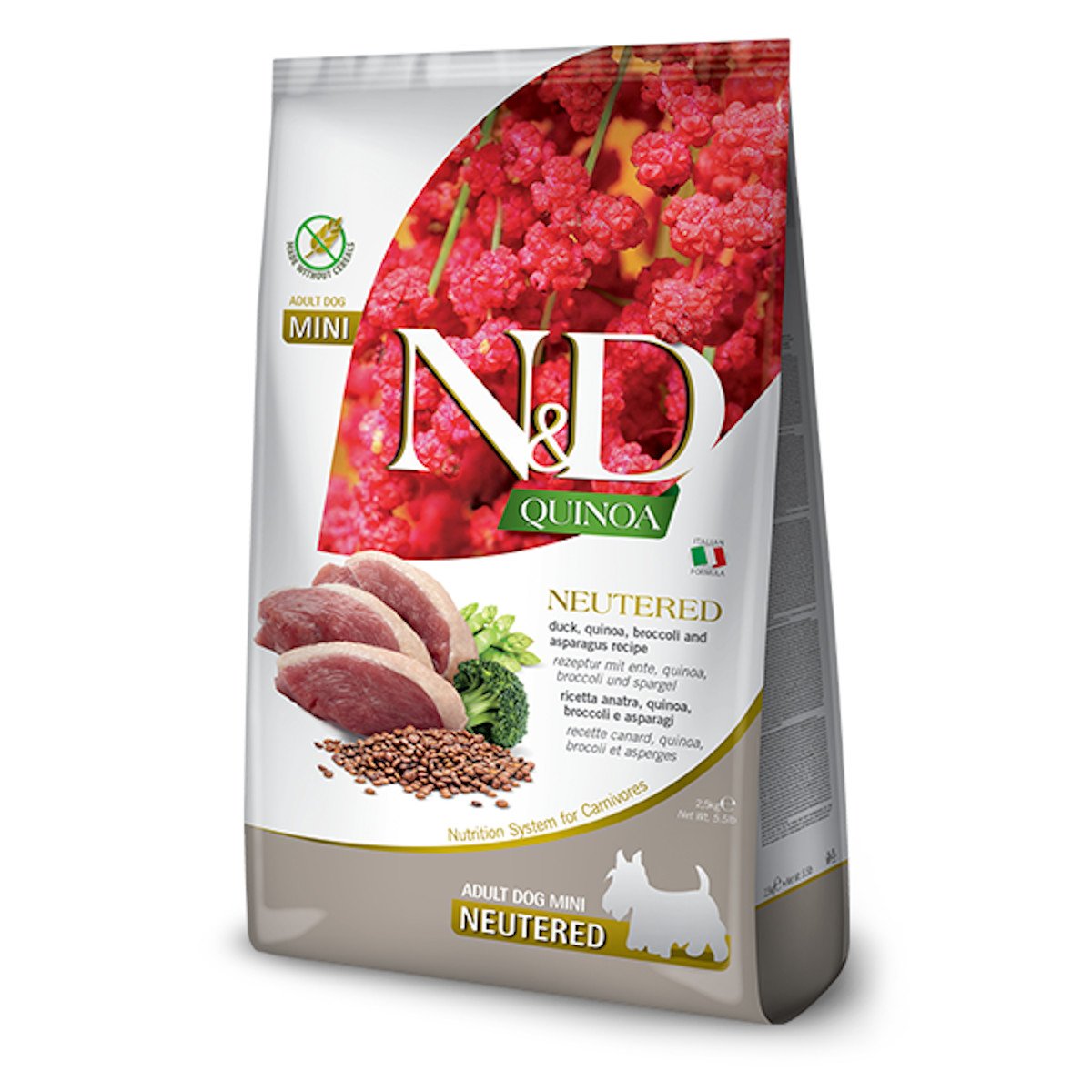 Farmina N&D Quinoa DOG Neutered Adult Mini Duck&Broccoli 2,5kg