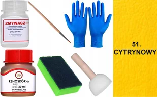 CYTRYNOWY 51 Renoskór ZESTAW DO RENOWACJI SKÓRY LICOWEJ Farba Zmywacz GĄBKA - Środki do obuwia i ubrań CYTRYNOWY 51 Renoskór ZESTAW DO RENOWACJI SKÓRY LICOWEJ Farba Zmywacz GĄBKA - Środki do obuwia i ubrań - miniaturka - grafika 1