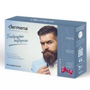 Zestawy kosmetyków damskich - DERMENA Men Zestaw prezentowy: Szampon Grey do włosów siwiejących i nadmiernie wypadających 200ml + Krem regenerujący na noc 50ml + Żel łagodzący do mycia twarzy 150ml - miniaturka - grafika 1