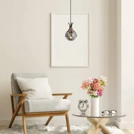 Lampy sufitowe - Avonni Lampa wisząca Sinka, dymny szary/czarny, Ø 13 cm, szkło/metal - miniaturka - grafika 1