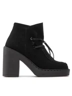 Botki damskie - Simple Botki SL-34-02-000074 Czarny - miniaturka - grafika 1