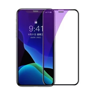 Baseus Szkło hartowane 0,3mm Baseus z osłoną głośniczka i filtrem światła niebieskiego do iPhone XS Max (2szt.) - Szkła hartowane na telefon - miniaturka - grafika 1