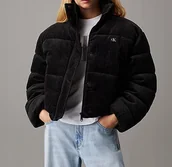 Swetry damskie - Kurtka sztruksowa zimowa Calvin Klein rozmiar M - miniaturka - grafika 1