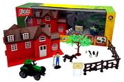 Prace ręczne dla dzieci - Stajnia Farma Zagroda Figurki Koń Krowa Traktor - miniaturka - grafika 1