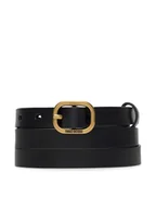 Paski - Gino Rossi Pasek Damski BLYL23006 Czarny - miniaturka - grafika 1