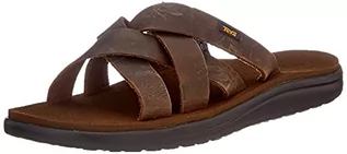 Klapki i japonki męskie - Teva Voya Slide Leather Sandal Mens japonki męskie, brązowy - Karafka - 44.5 eu - grafika 1