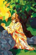 Kolorowanki, wyklejanki - Wyklejanka Haft Diamentowy Jezus w Ogrójcu - miniaturka - grafika 1