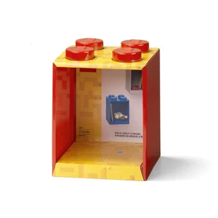Dziecięca czerwona półka ścienna LEGO® Brick 4 - Półki i regały dla dzieci - miniaturka - grafika 1