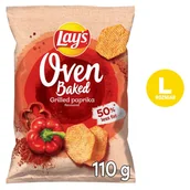 Chipsy - Lay's Oven Baked Pieczone formowane chipsy ziemniaczane o smaku grillowanej papryki 110 g - miniaturka - grafika 1