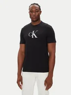 Koszulki męskie - Calvin Klein Jeans T-Shirt Center Monogram LV04RC857G Czarny Regular Fit - miniaturka - grafika 1