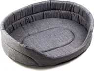 Legowiska dla psów - Legowisko dla psa kota Mata dla Psa Materac Posłanie Szare Len 43x36 R1 - miniaturka - grafika 1