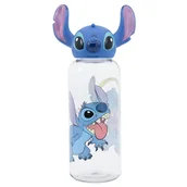 Butelki dla niemowląt - Disney Stitch - Butelka 560 ml z zakrętką 3D z kolekcji Flowers - miniaturka - grafika 1