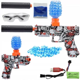 PISTOLET AUTOMAT KULKI ŻELOWE KARABIN GLOCK WIELKI - Zabawki militarne - miniaturka - grafika 1