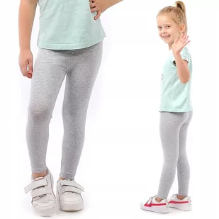 Legginsy dziecięce długie bawełniane klasyczne Szare 116 - Legginsy - miniaturka - grafika 1