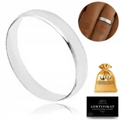 Sygnety - SREBRNA POLEROWANA MĘSKA OBRĄCZKA PRÓBA 925 KLASYCZNA 4 MM ROZMIAR 25 - Golden Haus - miniaturka - grafika 1